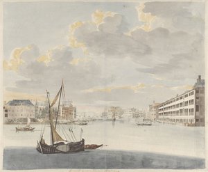 Vista del Binnen-Amstel en Amsterdam de Johan Teyler