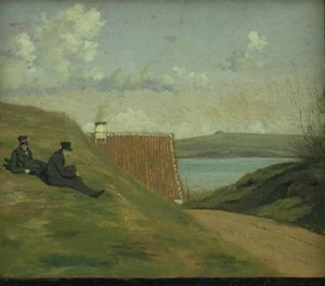 Un camino hundido cerca de Frederiksværk de Johan Thomas Lundbye