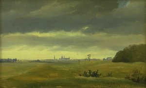 Vista de Frederiksborg desde Hestehaven de Johan Thomas Lundbye