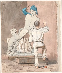 El escultor J.A. Jerichau en su taller en Roma de Johan Thomas Lundbye