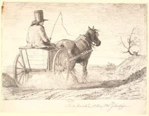 Campesino conduciendo un carro de Johan Thomas Lundbye