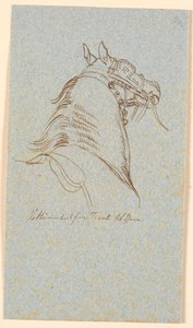 Cabeza y cuello de caballo Vetturinhest de Johan Thomas Lundbye