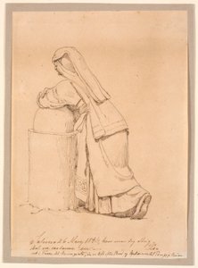 Italiana apoyada en una pequeña columna de Johan Thomas Lundbye