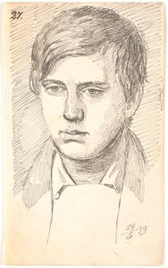 Retrato de un joven, de frente de Johan Thomas Lundbye