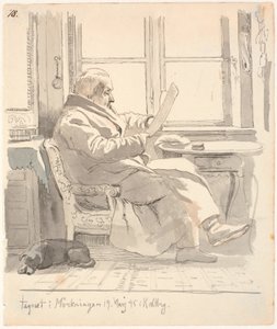 Retrato del abuelo de J. Th. Lundbye, consejero de justicia y administrador de aduanas E. Bonnevie de Johan Thomas Lundbye