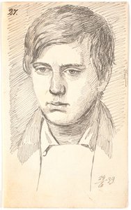 Retrato de un joven, de frente
