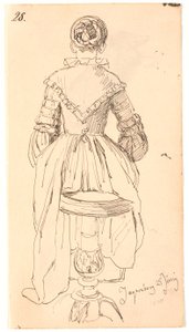 Mujer sentada de espaldas de Johan Thomas Lundbye