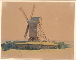 Molino de Poste en Kalundborg de Johan Thomas Lundbye