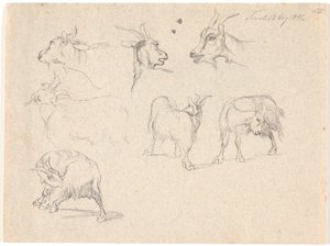 Estudios de cabras de Johan Thomas Lundbye
