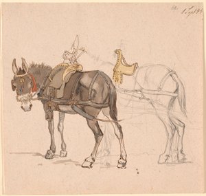 Dos mulas de tiro de Johan Thomas Lundbye