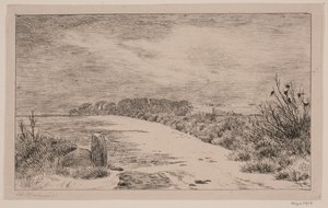 Cerca de Himlingøje, paisaje de invierno de Johan Thomas Lundbye