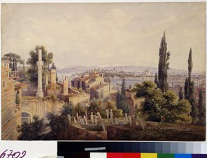 Vista de Constantinopla y el cuerno de oro de Johan Wolfensberger