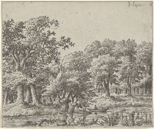 paisaje con barco de Johan de Lagoor