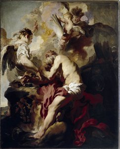 La visión de San Jerónimo de Johann (attr. to) Liss