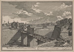 Vista del Wöhrder Türlein de Núremberg desde el oeste