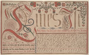 Ejercicio de escritura Vorschrift para Esther Hadmänn de Johann Adam Eyer