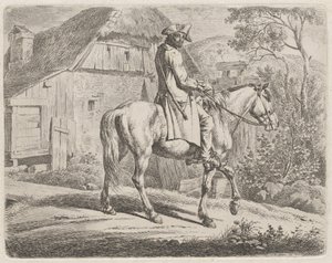 Comerciante de ganado a caballo de Johann Adam Klein