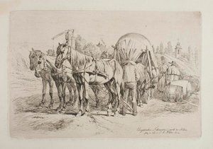 Carro de caballos húngaro de Johann Adam Klein