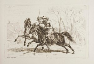 Húngaro a caballo de Johann Adam Klein