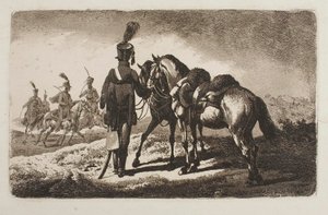 Húsar con caballos de Johann Adam Klein