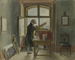 Johann Christoph Erhard en su estudio, 1818 de Johann Adam Klein