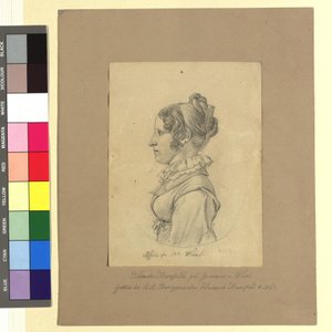 Nannete (Anna Maria) Mansfeld, de soltera Zimmer (esposa de Heinrich Josef Mansfeld, grabador en cobre y grabador) de Johann Adam Klein