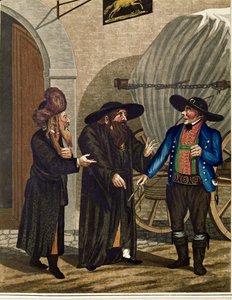 Judíos polacos y cochero, de una serie de tipos vieneses ...