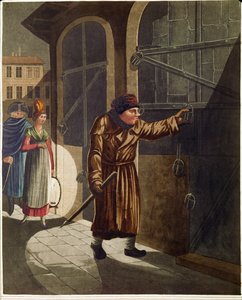 El vigilante nocturno, de una serie de tipos vieneses ...