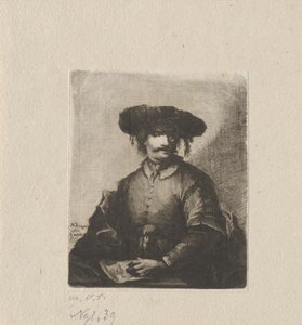 Autorretrato de Johann Andreas Benjamin Nothnagel, in the manner of Rembrandt van Rijn