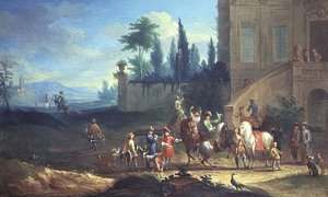 Fiesta de cetrería de Johann Andreas Graff