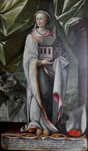 Alemán: Hatta von Hohenwart, esposa de Heinrich von Altdorf, fundador del convento de Altdorf hacia 935. de Johann Andreas Rauch