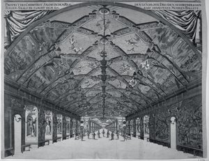 El Salón de los Gigantes con el Ballet Moro en Dresde en 1678 de Johann Atzelt