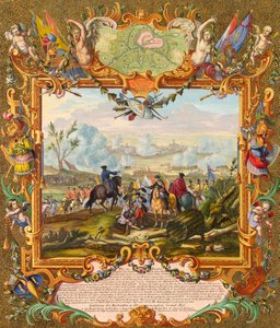 Captura de la Fortaleza de Audenarde por las Tropas Aliadas en 1708, principios del siglo XVIII de Johann August Corvinus