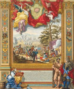 Sitio de Mons por las tropas aliadas en 1709, principios del siglo XVIII de Johann August Corvinus