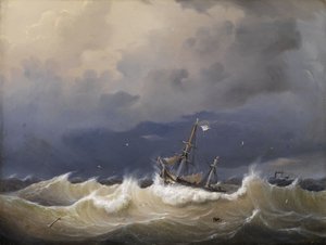 Escena marina de Johann Baptist Weiß