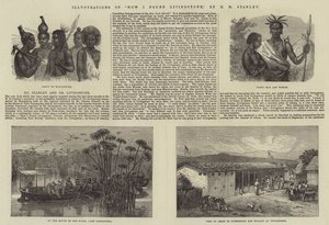 Ilustraciones de Cómo Encontré a Livingstone, por H M Stanley