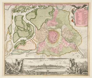 Mapa de Viena de Johann Baptista Homann