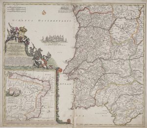 Portugal y Algarve (Portugallia et Algarbiae), c.1704 de Johann Baptista Homann