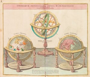 Los Globos del Gran Atlas de todo el Mundo, 1725 de Johann Baptista Homann