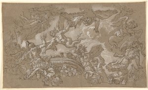 Las Harpías Atacando a Eneas y sus Compañeros de Johann Carl Loth