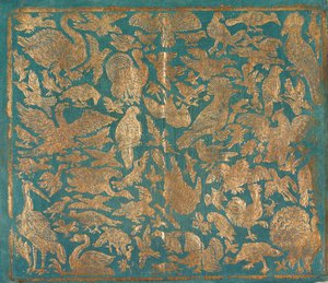 Papel de brocado con representaciones de aves de Johann Carl Munck