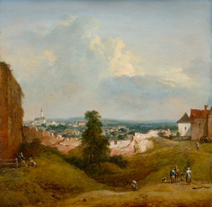 Vista desde el Albrechtsburg en Klosterneuburg de Johann Christian Brand