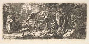 Limosna dada por un conductor de carro, 1814 de Johann Christian Erhard