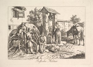 Cosaco en el pozo, 1815 de Johann Christian Erhard