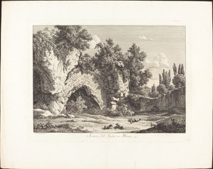 Restos del teatro en Albano de Johann Christian Reinhart