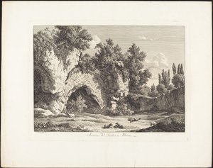 Restos del teatro en Albano de Johann Christian Reinhart