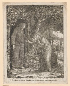 Ilustración para la balada de A.G. Bürger «El hermano Graurock y la peregrina» de Johann Christian Reinhart