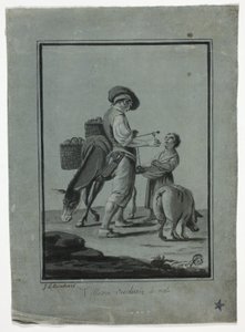 Campesino vendedor ambulante de manzanas de Johann Christian Reinhart