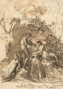 Jóvenes en una fuente, c.1790-99 de Johann Christian Reinhart