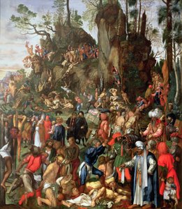 Martirio de los Diez Mil, copia de un cuadro de Alberto Durero de Johann Christian Ruprecht